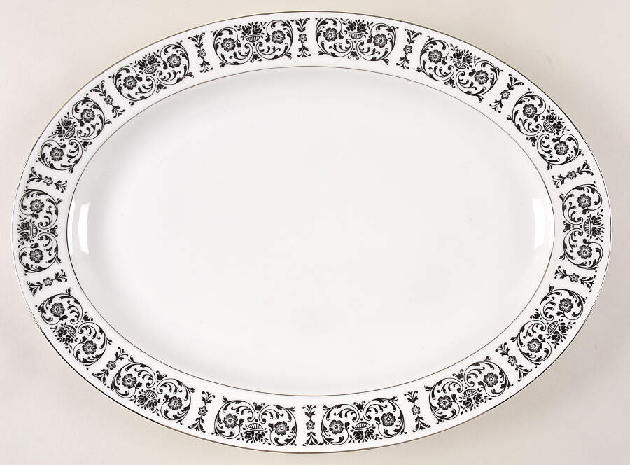 Trousseau 16" Oval Serving Platter by Royal Song-1