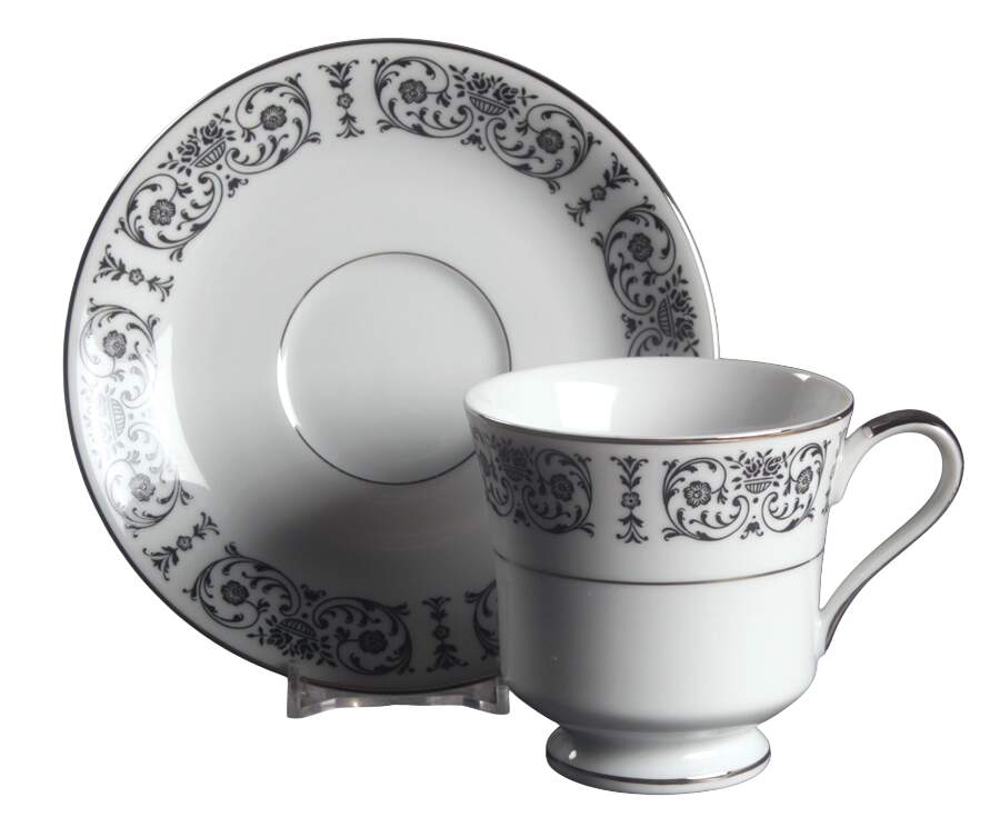 Trousseau Footed Cup & Saucer Set by Royal Song-1