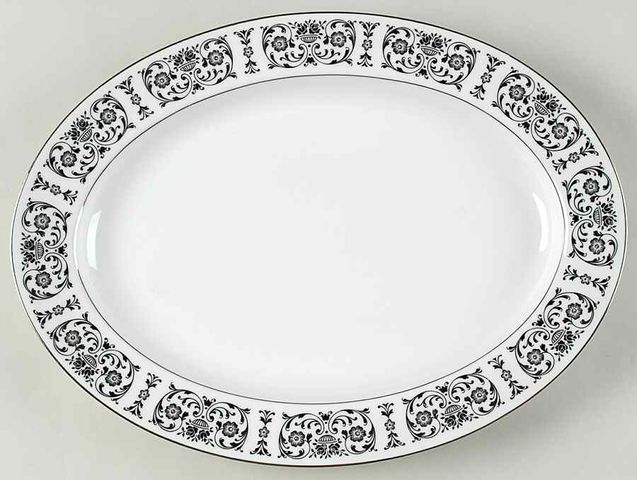 Trousseau 14" Oval Serving Platter by Royal Song-1