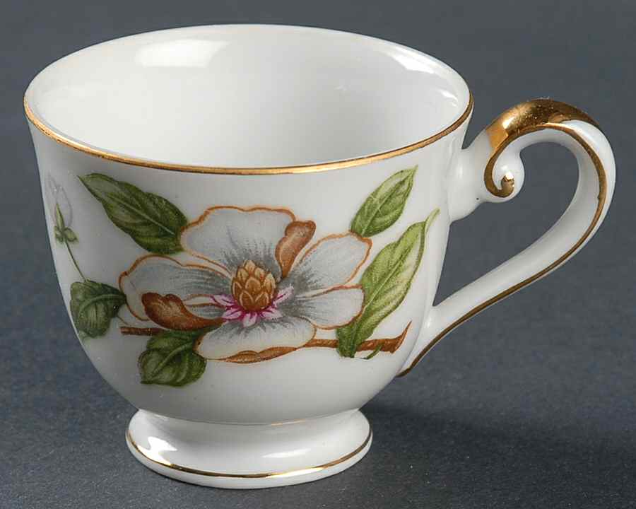Dogwood Footed Demitasse Cup by Roselyn-1