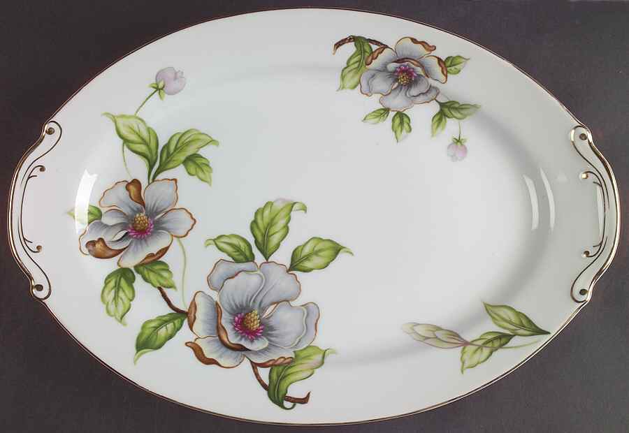Dogwood 14" Oval Serving Platter by Roselyn-1
