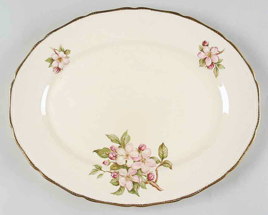 Blossomtime 13" Oval Serving Platter by Royal Swan-1