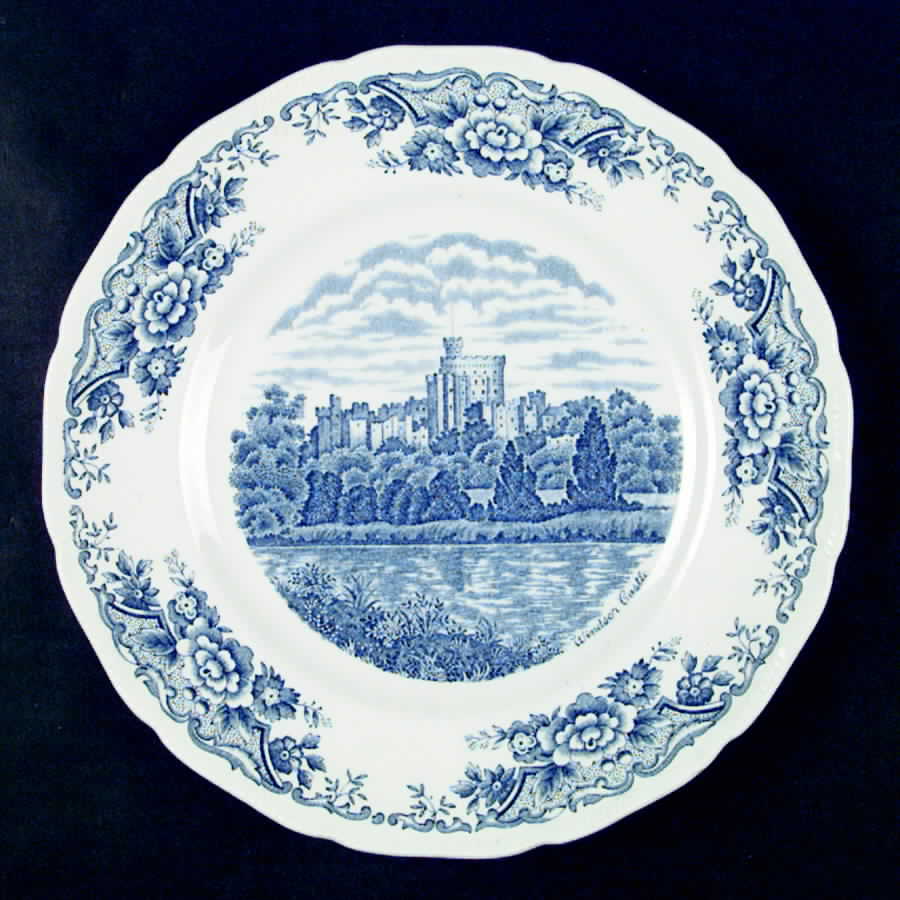 Historic Castles Blue Dinner Plate by Royal Swan-1