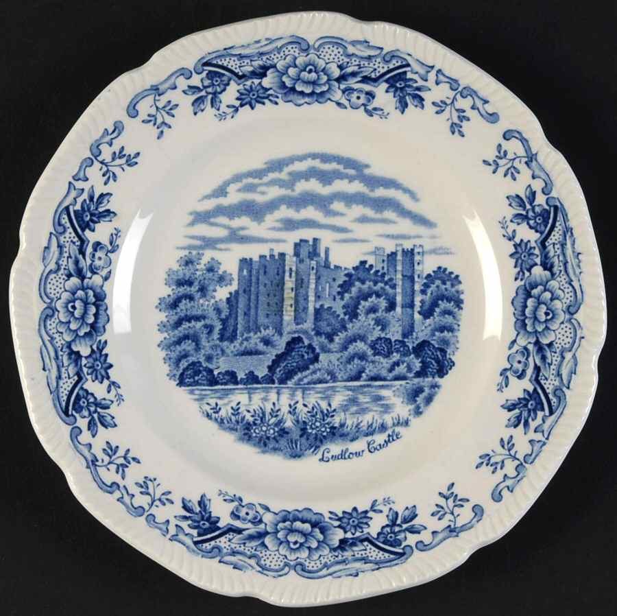 Historic Castles Blue Bread & Butter Plate by Royal Swan-1