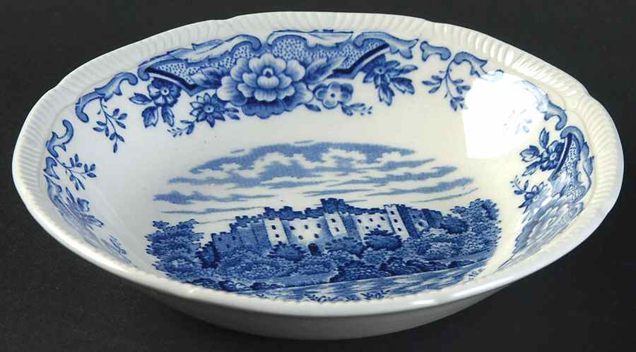 Historic Castles Blue Fruit/Dessert (Sauce) Bowl by Royal Swan-1