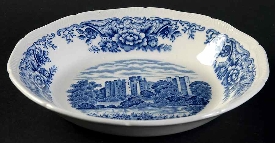 Historic Castles Blue Coupe Cereal Bowl by Royal Swan-1