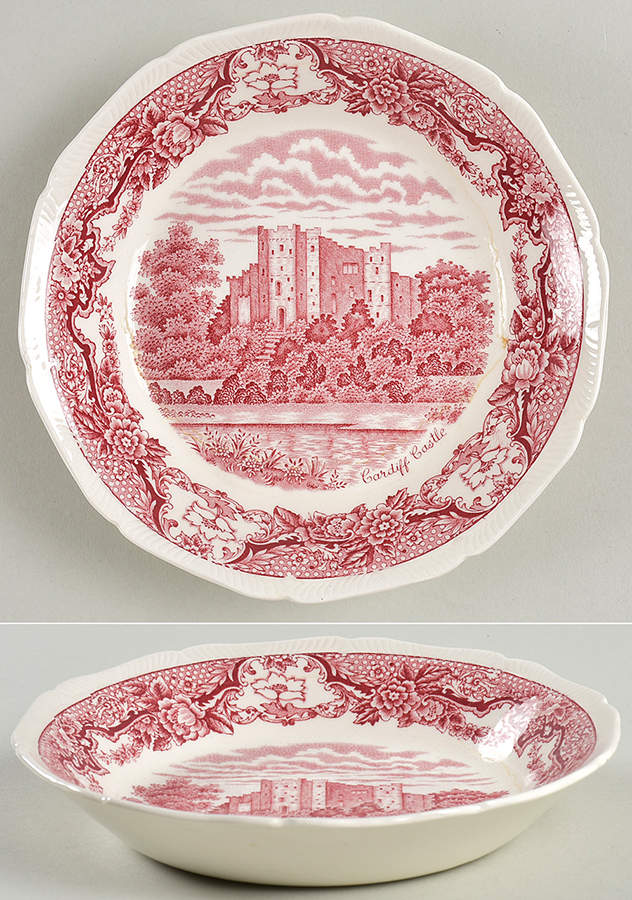 Historic Castles Pink Coupe Cereal Bowl by Royal Swan-1