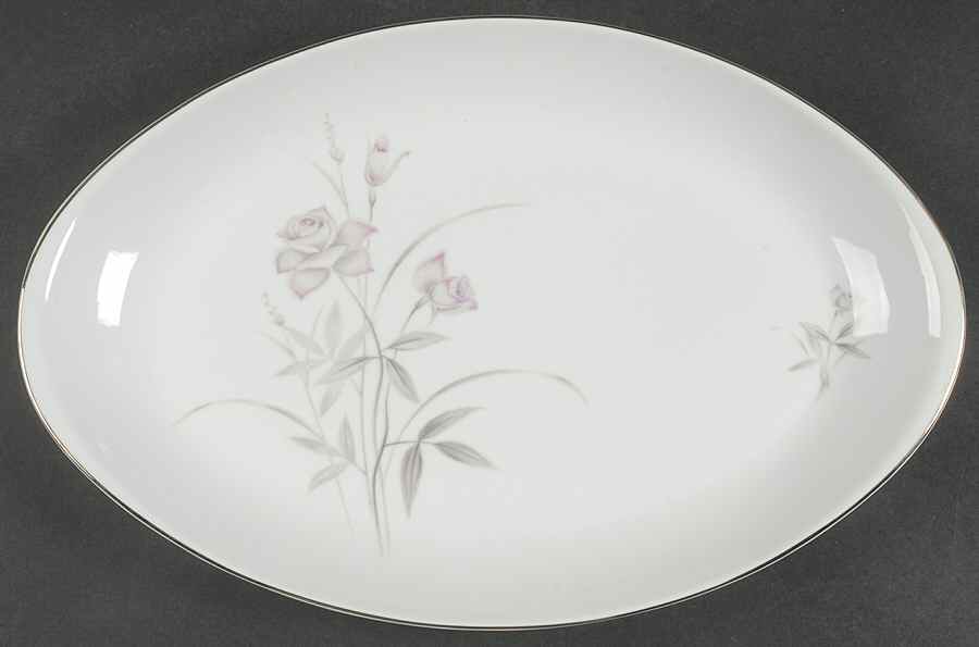 Blush Rose 14" Oval Serving Platter by Royal Sovereign-1