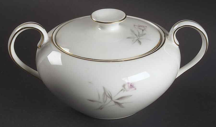 Blush Rose Sugar Bowl & Lid by Royal Sovereign-1