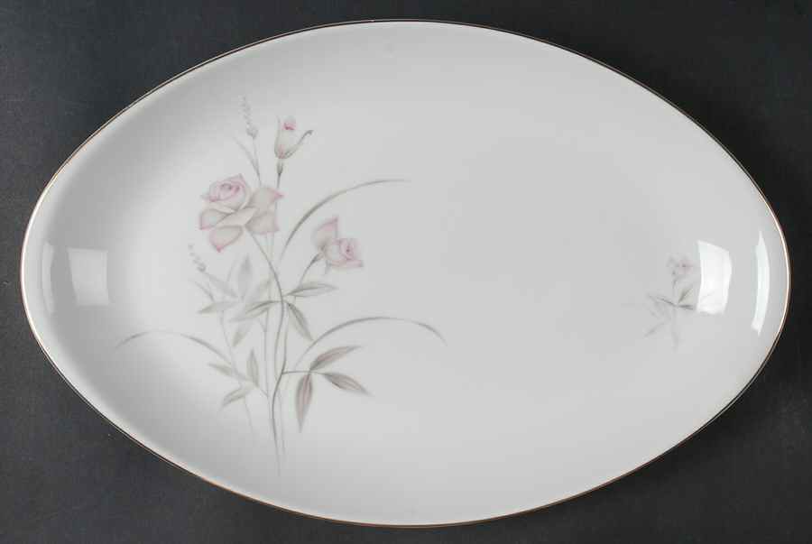 Blush Rose 13" Oval Serving Platter by Royal Sovereign-1