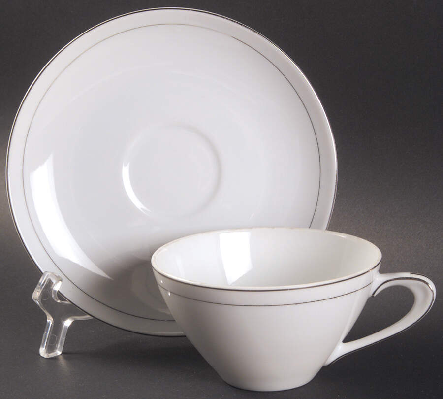 Forever Yours Flat Cup & Saucer Set by Royal Sovereign-1