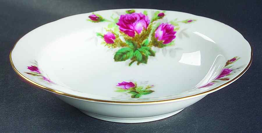 Antique Rose Rim Fruit/Dessert (Sauce) Bowl by Rossetti-1