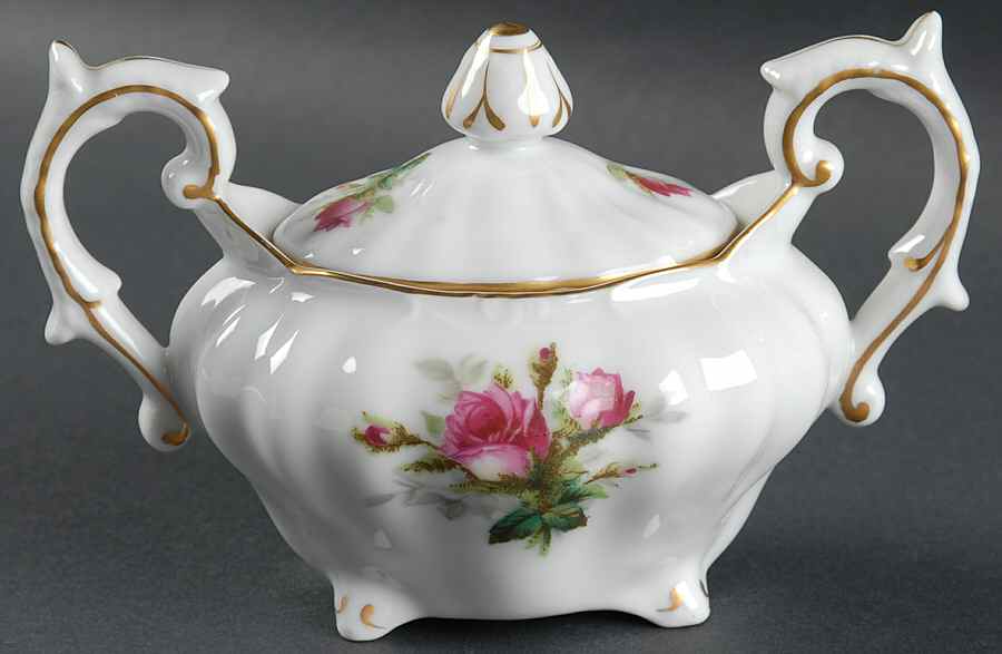 Antique Rose Sugar Bowl & Lid by Rossetti-1