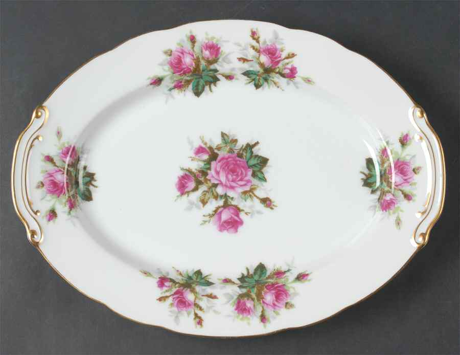 Antique Rose 12" Oval Serving Platter by Rossetti-1