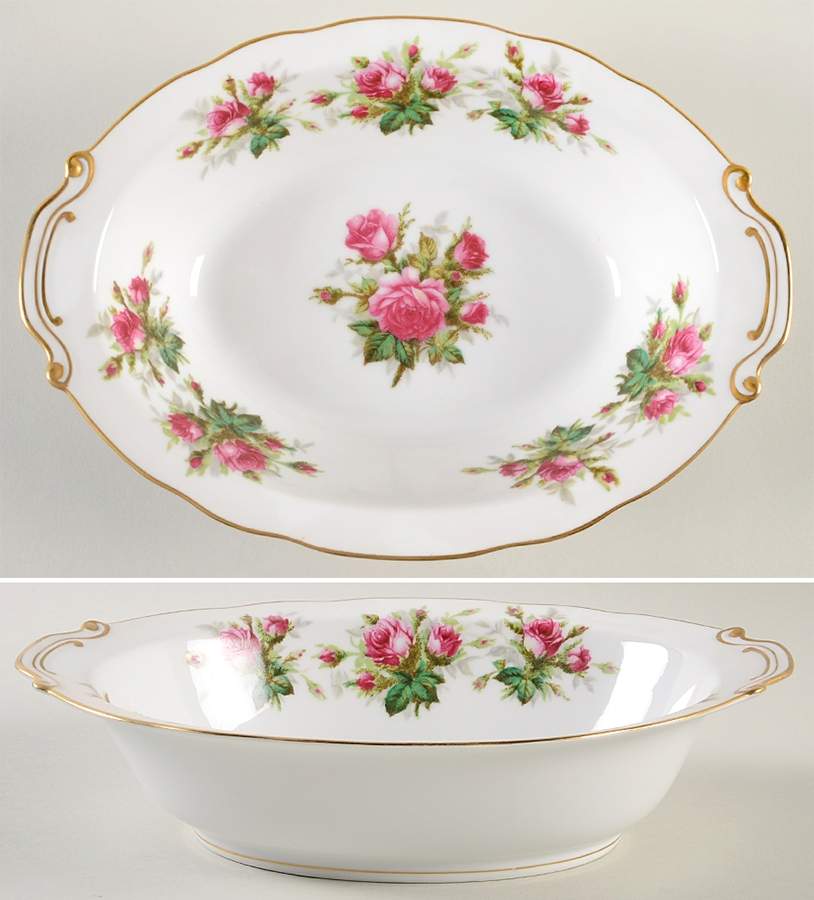 Antique Rose 11" Oval Vegetable Bowl by Rossetti-1