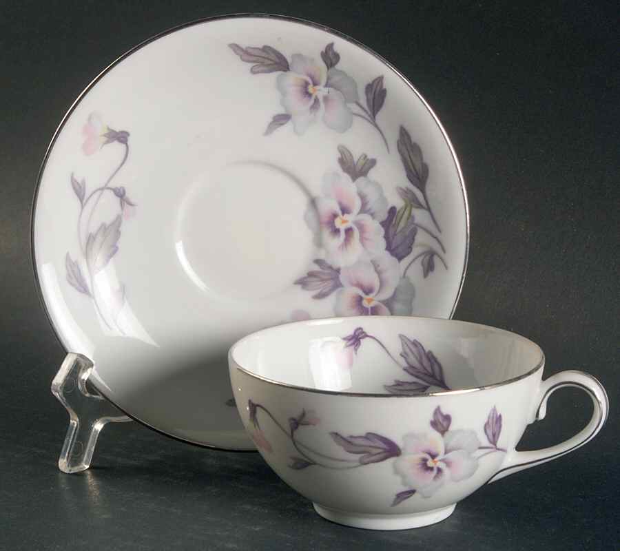Silver Dawn Flat Cup & Saucer Set by Rossetti-1