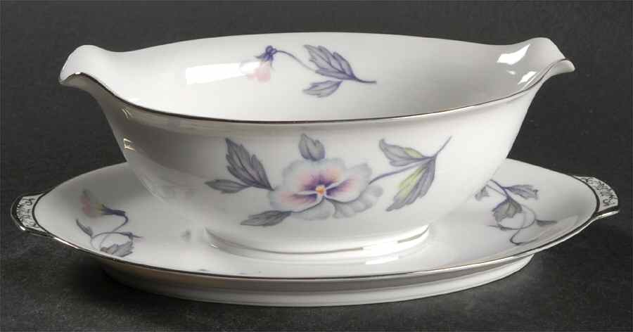 Silver Dawn Gravy Boat with Attached Underplate by Rossetti-1