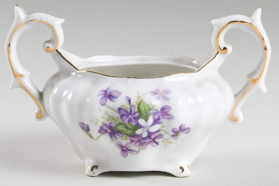 Spring Violets Sugar Bowl No Lid by Rossetti-1