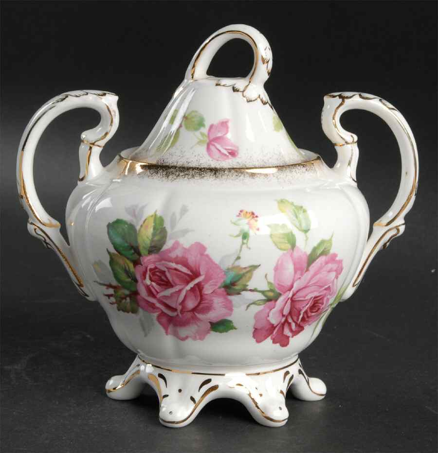 Berkeley Rose Sugar Bowl & Lid by Royal Stafford-1