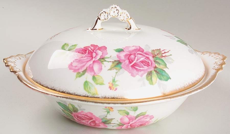 Berkeley Rose Round Covered Vegetable by Royal Stafford-1
