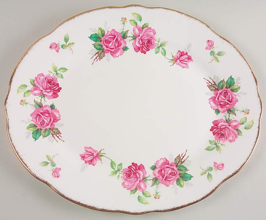 Berkeley Rose 14" Oval Serving Platter by Royal Stafford-1