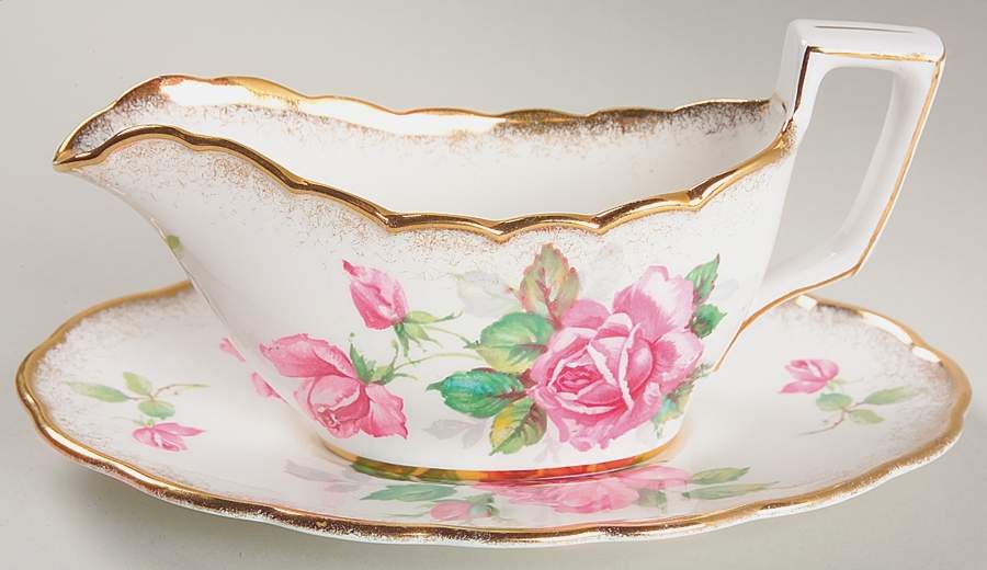 Berkeley Rose Gravy Boat & Underplate by Royal Stafford-1