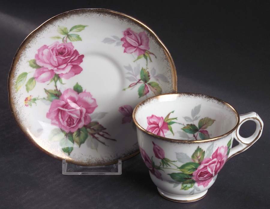 Berkeley Rose Footed Cup & Saucer Set by Royal Stafford-1