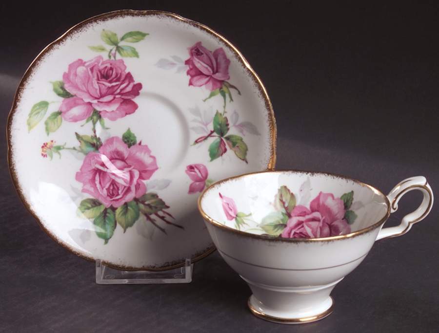 Berkeley Rose Footed Cup & Saucer Set by Royal Stafford-1