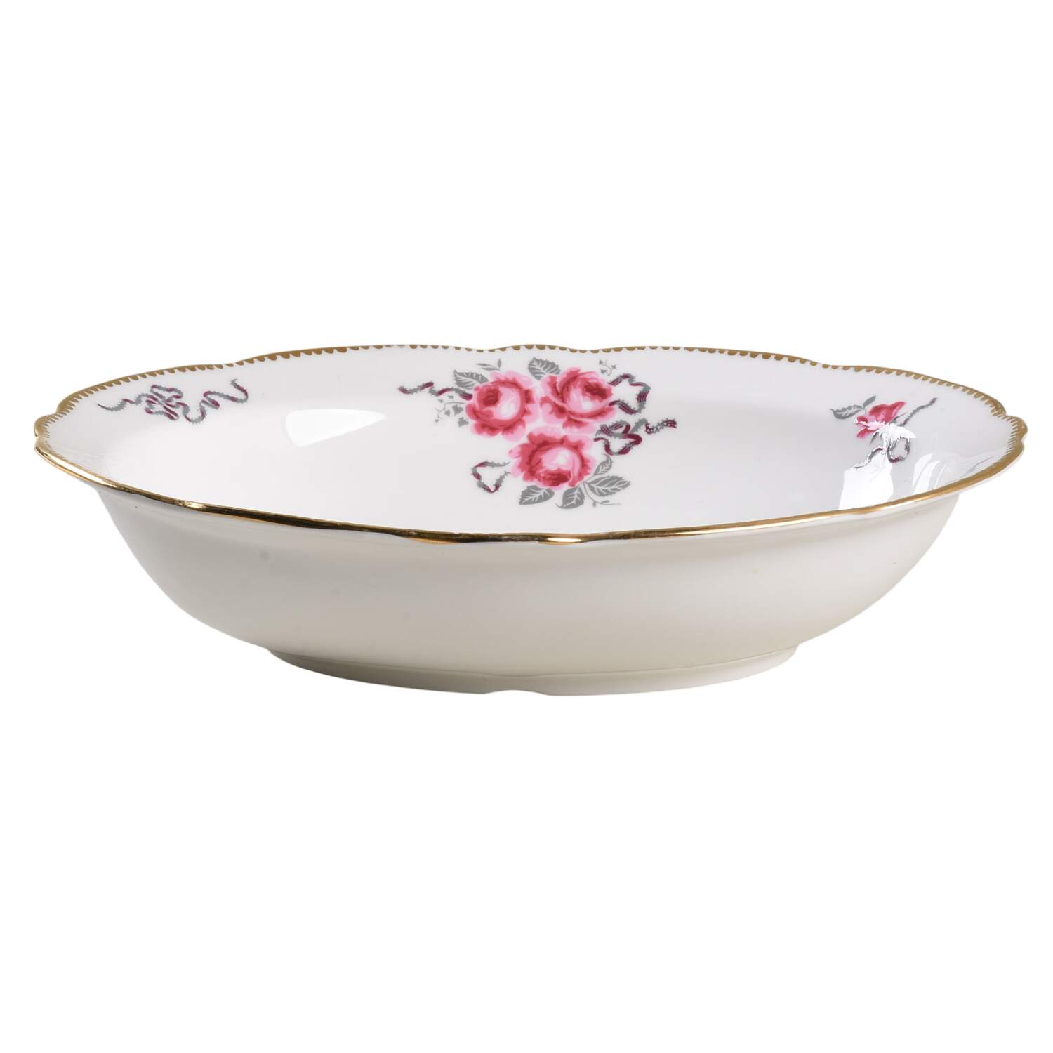 Cameo Rose 9" Oval Vegetable Bowl by Royal Stafford-1
