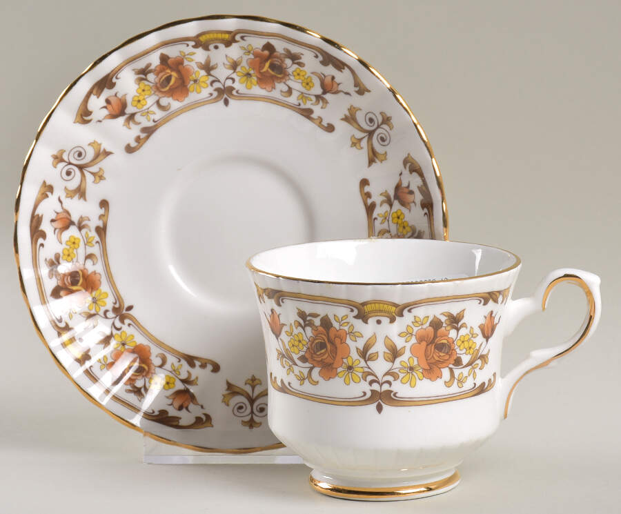 Clovelly Footed Cup & Saucer Set by Royal Stafford-1