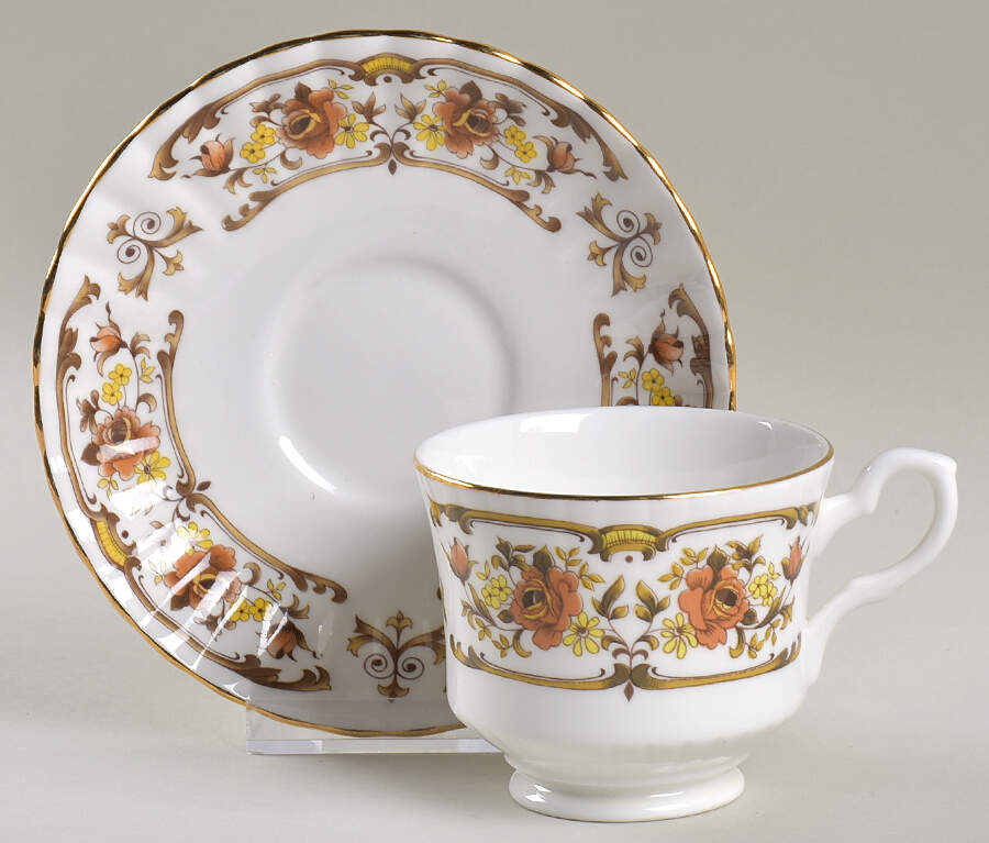 Clovelly Footed Cup & Saucer Set by Royal Stafford-1