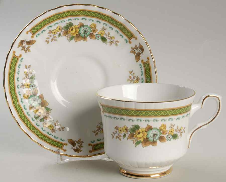 Dovedale Footed Cup & Saucer Set by Royal Stafford-1