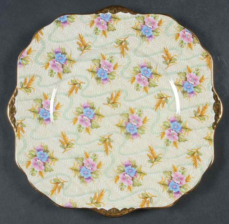 Elizabeth Square Cake Plate by Royal Stafford-1