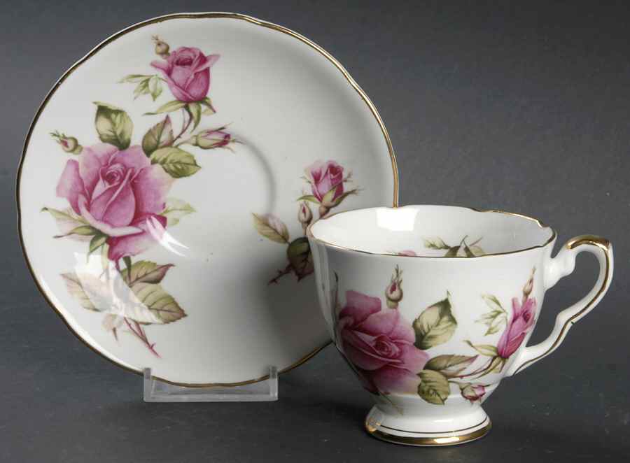 First Love (Scalloped) Footed Cup & Saucer Set by Royal Stafford-1