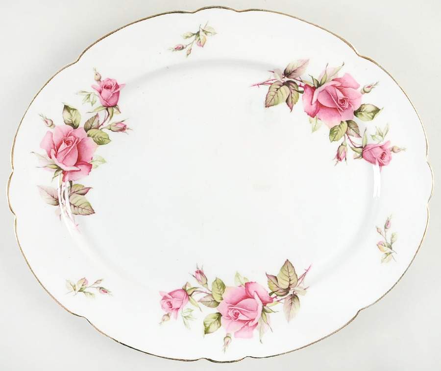 First Love (Scalloped) 12" Oval Serving Platter by Royal Stafford-1