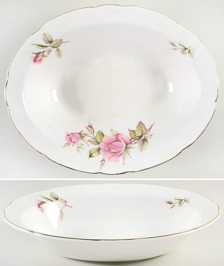 First Love (Scalloped) 10" Oval Vegetable Bowl by Royal Stafford-1