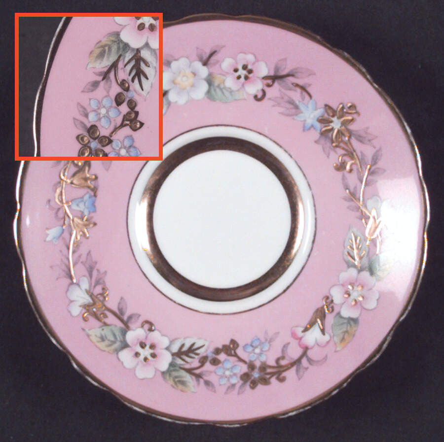 Garland Pink Saucer by Royal Stafford-1
