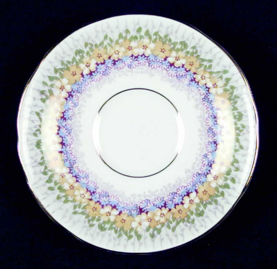 Glendale (Yellow & Blue) Saucer by Royal Stafford-1