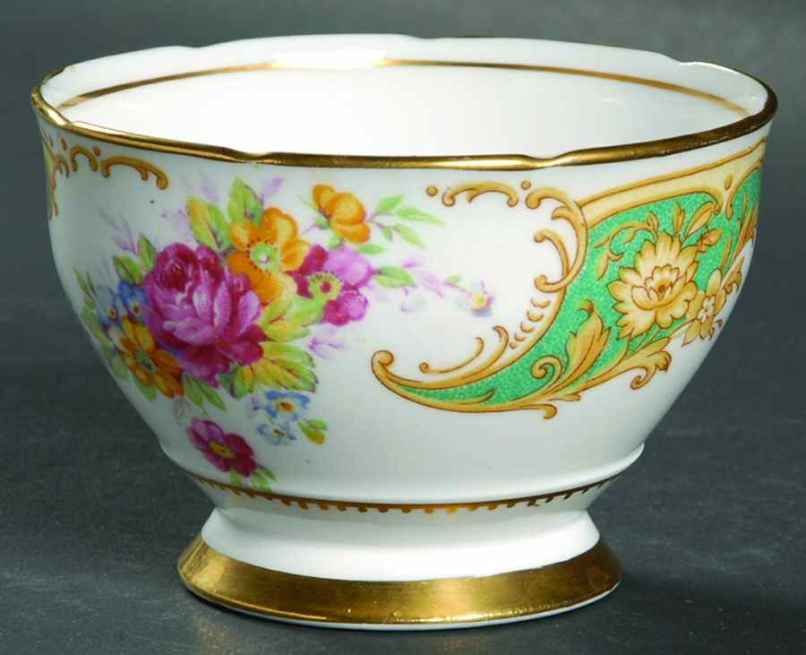 Gloria Green Mini Open Sugar Bowl by Royal Stafford-1