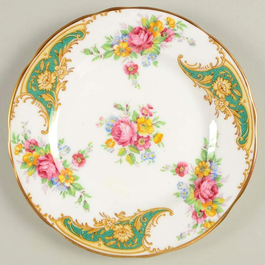 Gloria Green Bread & Butter Plate by Royal Stafford-1