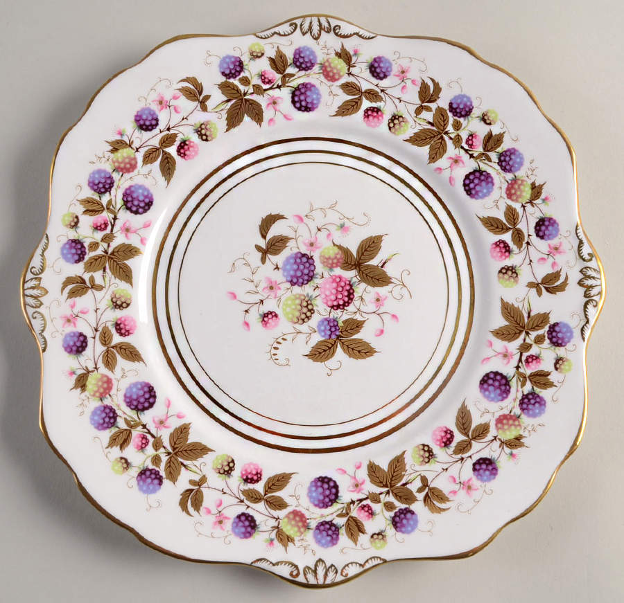 Golden Bramble (3 Gold Lines) Square Luncheon Plate by Royal Stafford-1