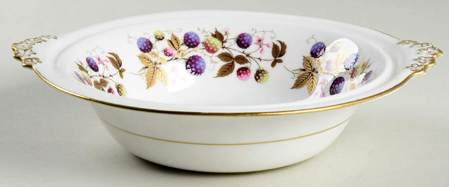 Golden Bramble (3 Gold Lines) Round Vegetable No Lid by Royal Stafford-1