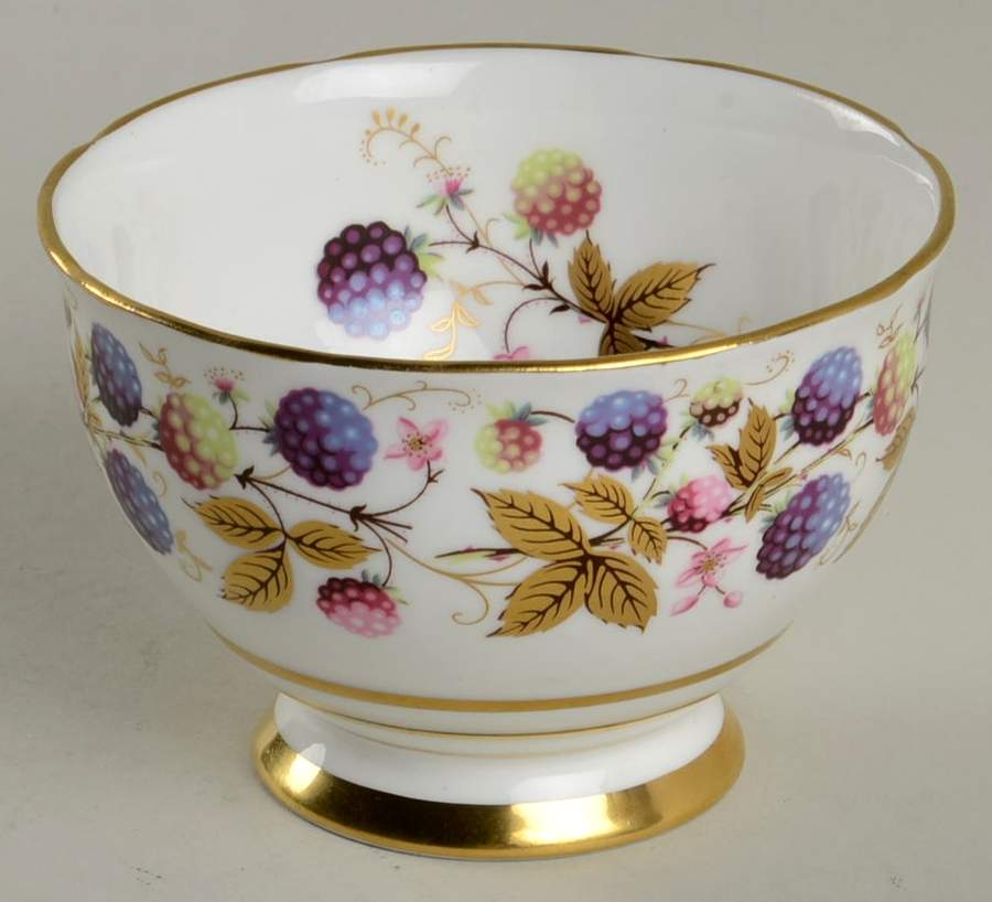Golden Bramble (3 Gold Lines) Mini Open Sugar Bowl by Royal Stafford-1