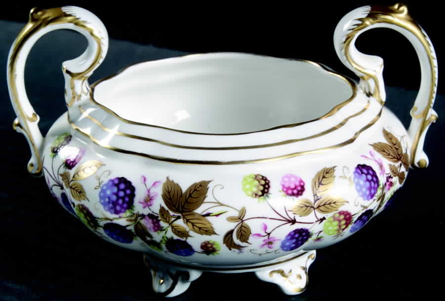Golden Bramble (3 Gold Lines) Open Sugar Bowl by Royal Stafford-1