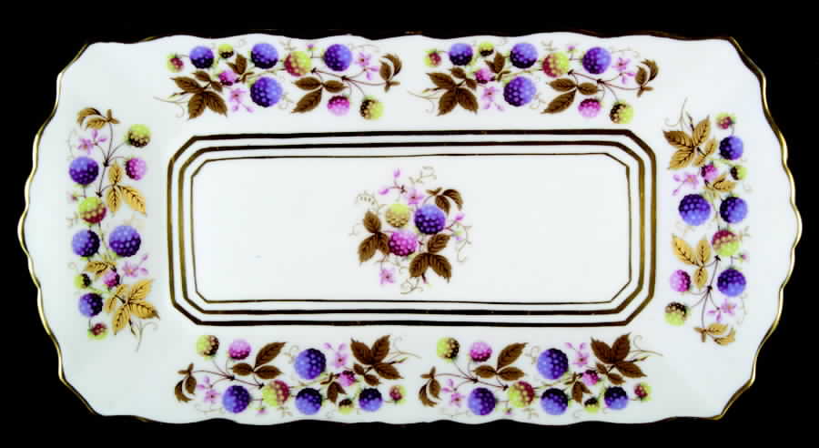 Golden Bramble (3 Gold Lines) Large Sandwich Tray by Royal Stafford-1