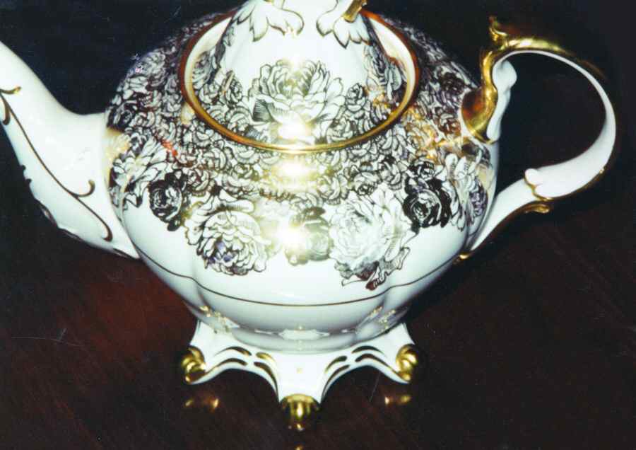Golden Bouquet Teapot & Lid by Royal Stafford-1
