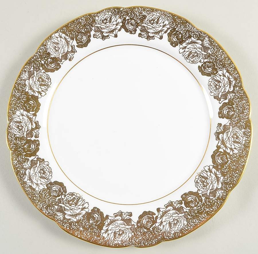 Golden Bouquet Dinner Plate by Royal Stafford-1