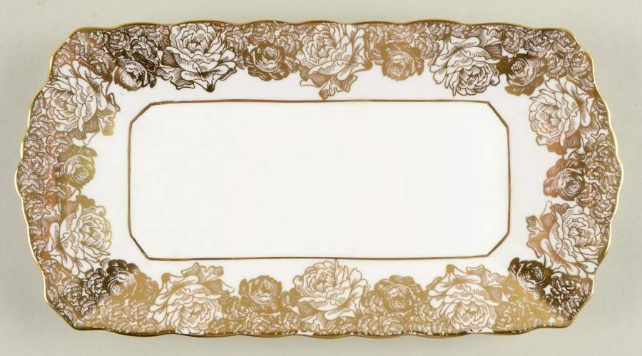 Golden Bouquet Large Sandwich Tray by Royal Stafford-1