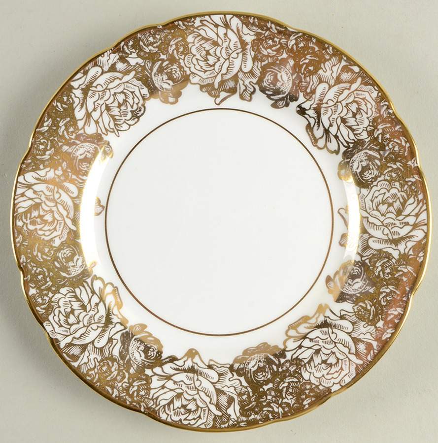 Golden Bouquet Bread & Butter Plate by Royal Stafford-1
