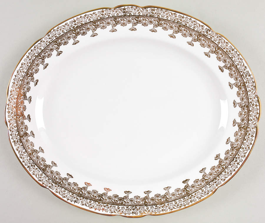 Gold Regent 12" Oval Serving Platter by Royal Stafford-1